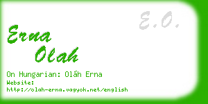 erna olah business card